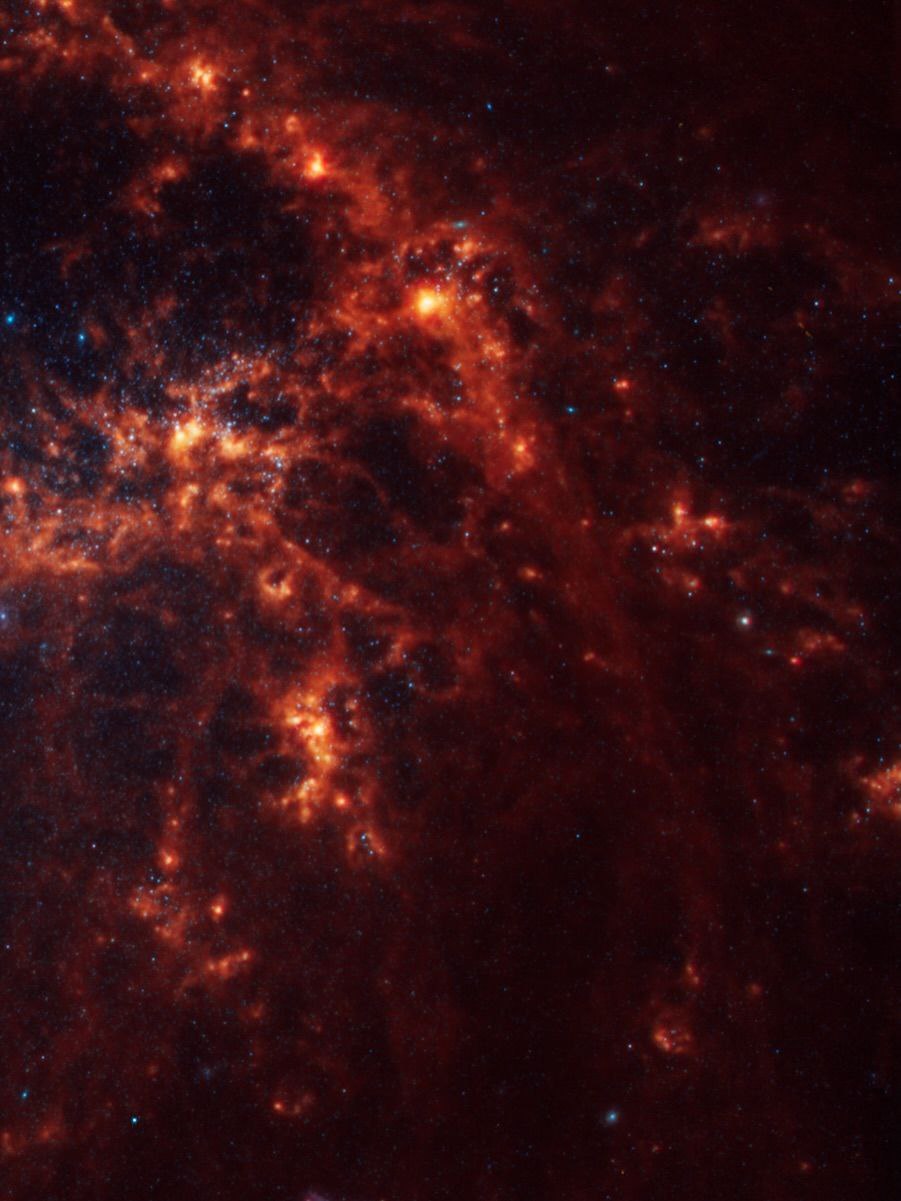 عکس/ شاهکار جدید تلسکوپ جیمز وب؛ تولد ستارگان در کهکشانی ۶۰ میلیون سالنوری دورتر از زمین