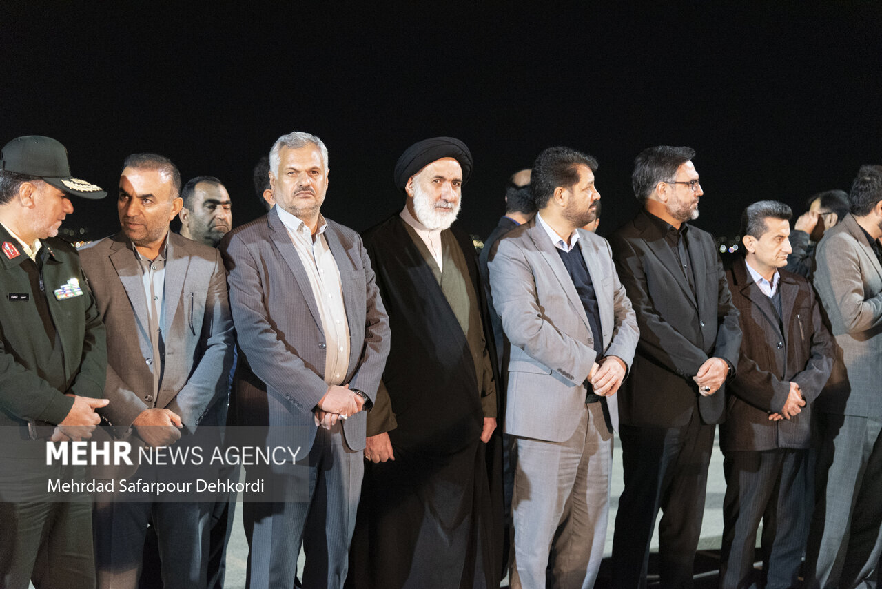 آیین استقبال از پیکر ۶ شهید گمنام دفاع مقدس در شهرکرد