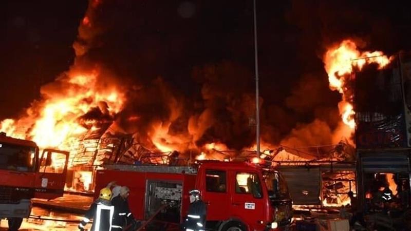 آتشسوزی گسترده در بغداد