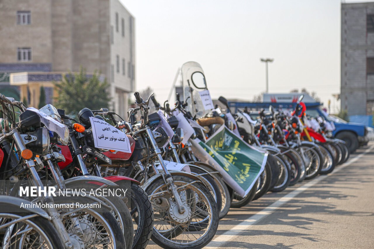  رونمایی از کشفیات فرماندهی انتظامی شرق استان تهران