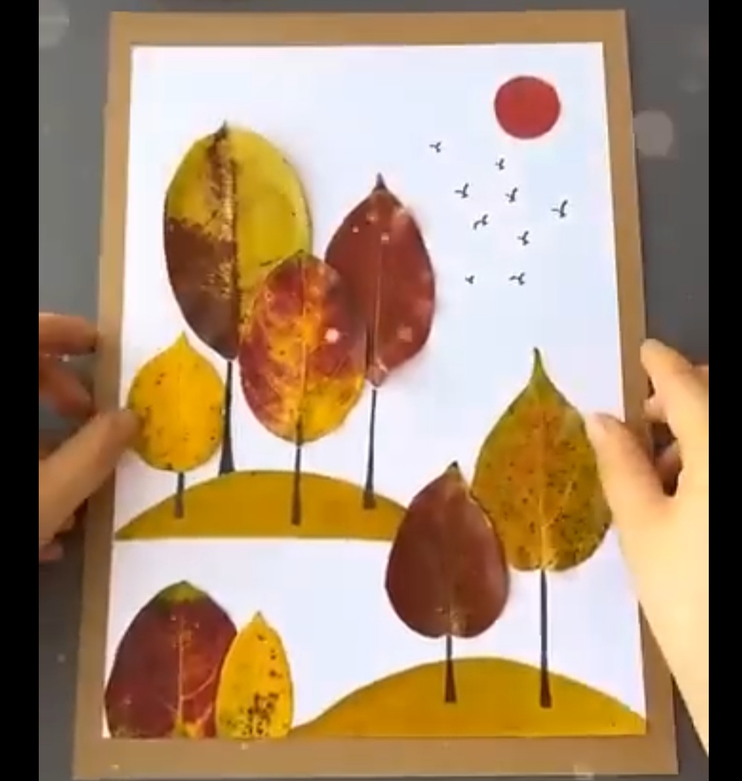 کاردستی با برگها