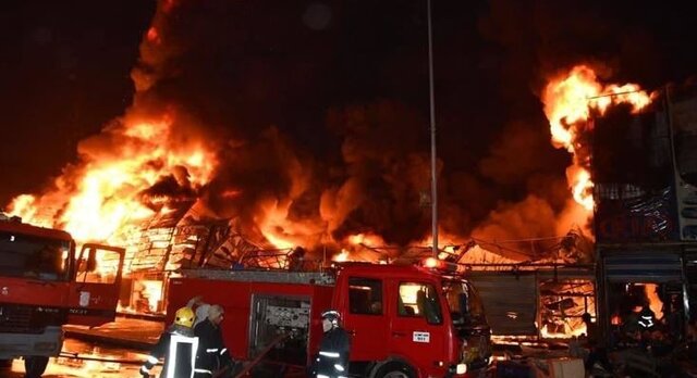 آتشسوزی گسترده در بغداد