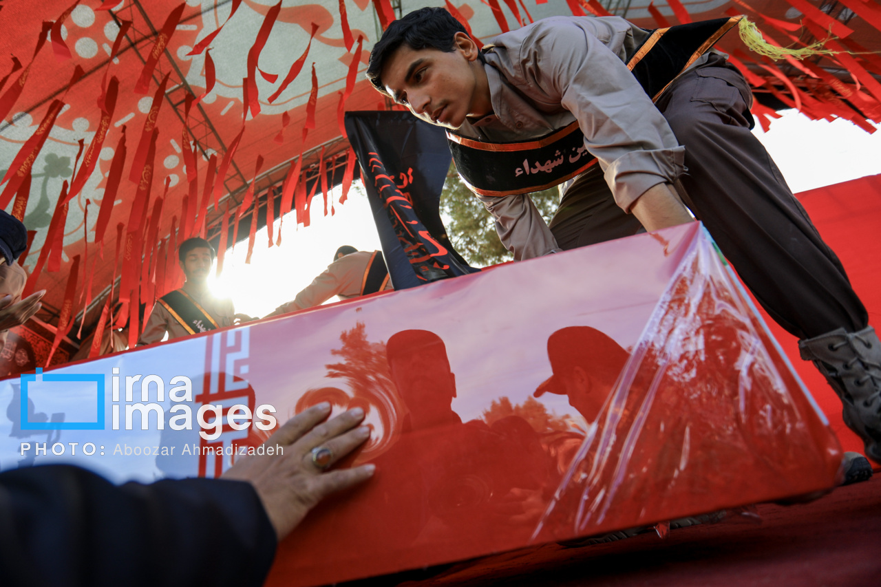 استقبال از شهدای گمنام در فرودگاه کرمان