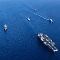 ناو گروه ضربت آمریکا به رهبری جرالد فورد وارد کارائیب شد