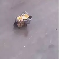 تلاش کودک غزهای در باران سیلآسا برای نجات دکه کوچک خود