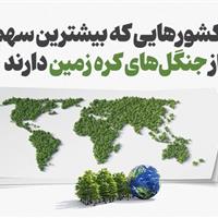 اینفوگرافیک/ کشورهایی که بیشترین سهم را از جنگلهای کره زمین دارند