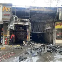 حریق یک مغازه در مشهد