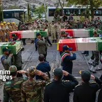 عکس/ استقبال از پیکر مطهر ۱۶ شهید گمنام در شیراز