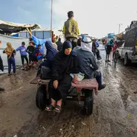 چادرهای مردم غزه غرق در آب