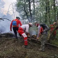 ادامه تلاش برای مهار آتش جنگل الیت