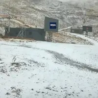 پیست اسکی دیزین پس از اولین برف پاییزی