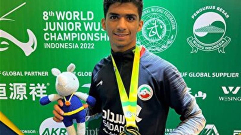 طلای مسابقات کشورهای اسلامی گردن آویز ووشوکار استان