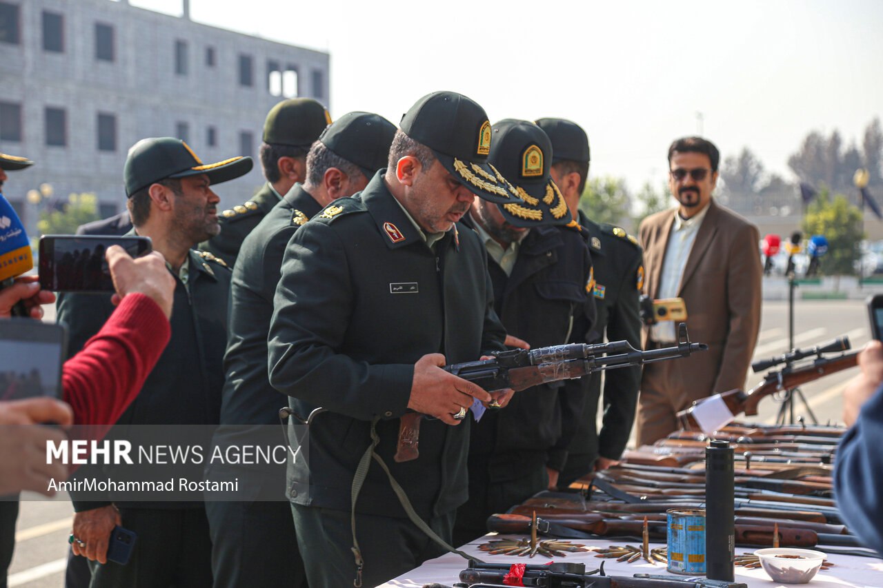  رونمایی از کشفیات فرماندهی انتظامی شرق استان تهران
