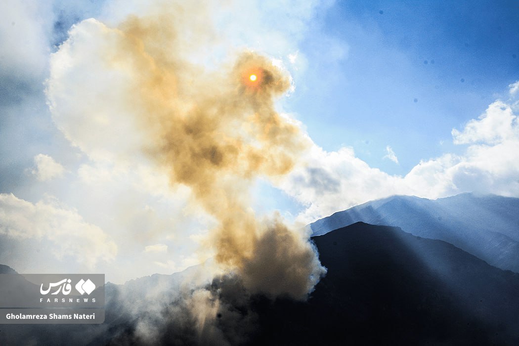 عکس/ آتشسوزی جنگلهای روستای الیت چالوس