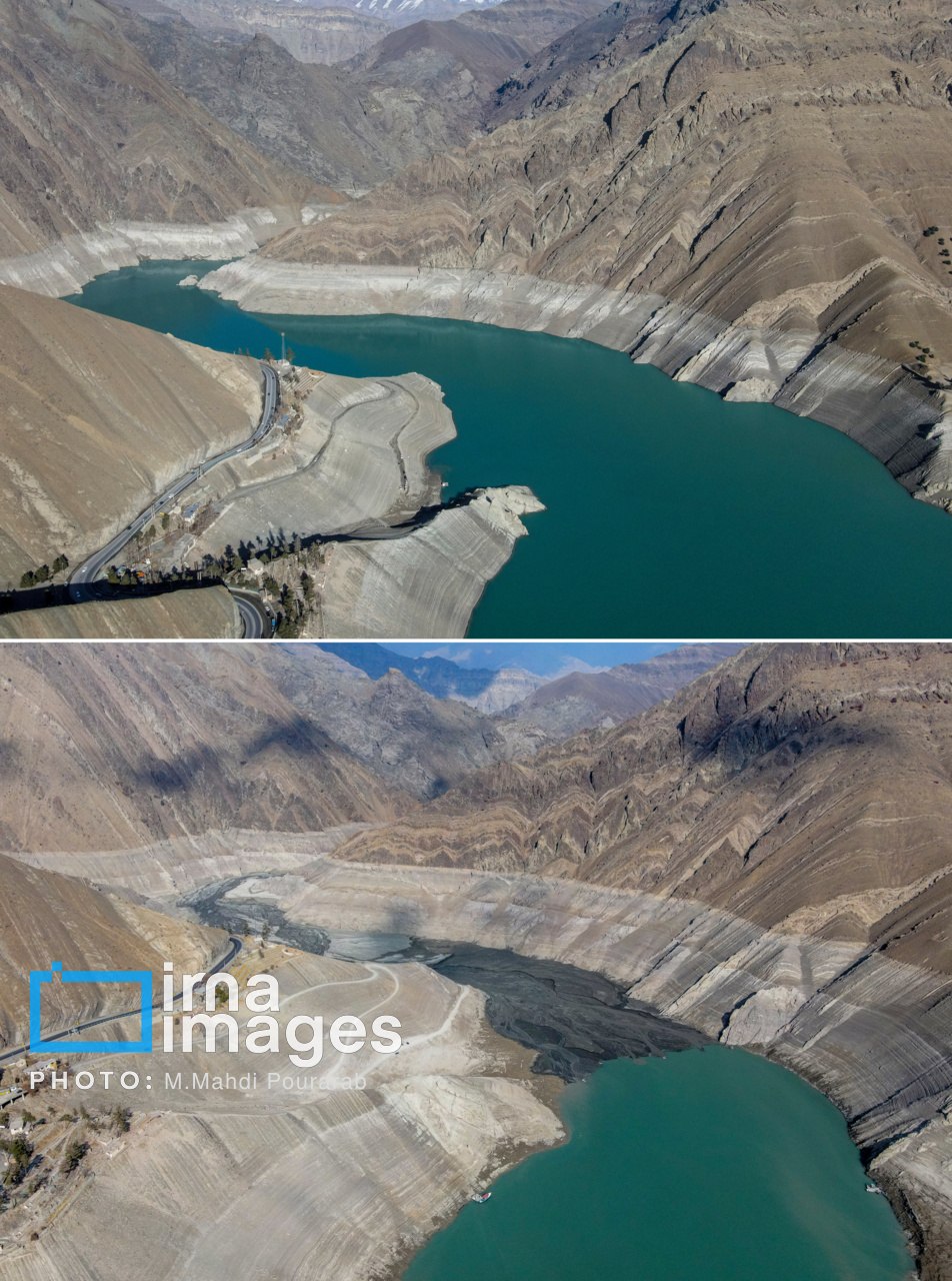 خشکترین وضعیت سد کرج در یک دهه اخیر