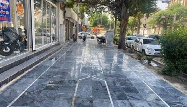 بهسازی پیادهروها و ساماندهی معابر منطقه یک اهواز
