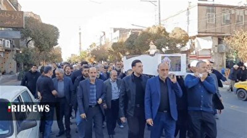 تشییع مادر شهیدان میرزرندی در قم