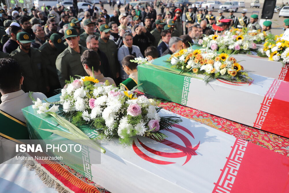 تشییع پیکر مطهر شهدای گمنام - تبریز