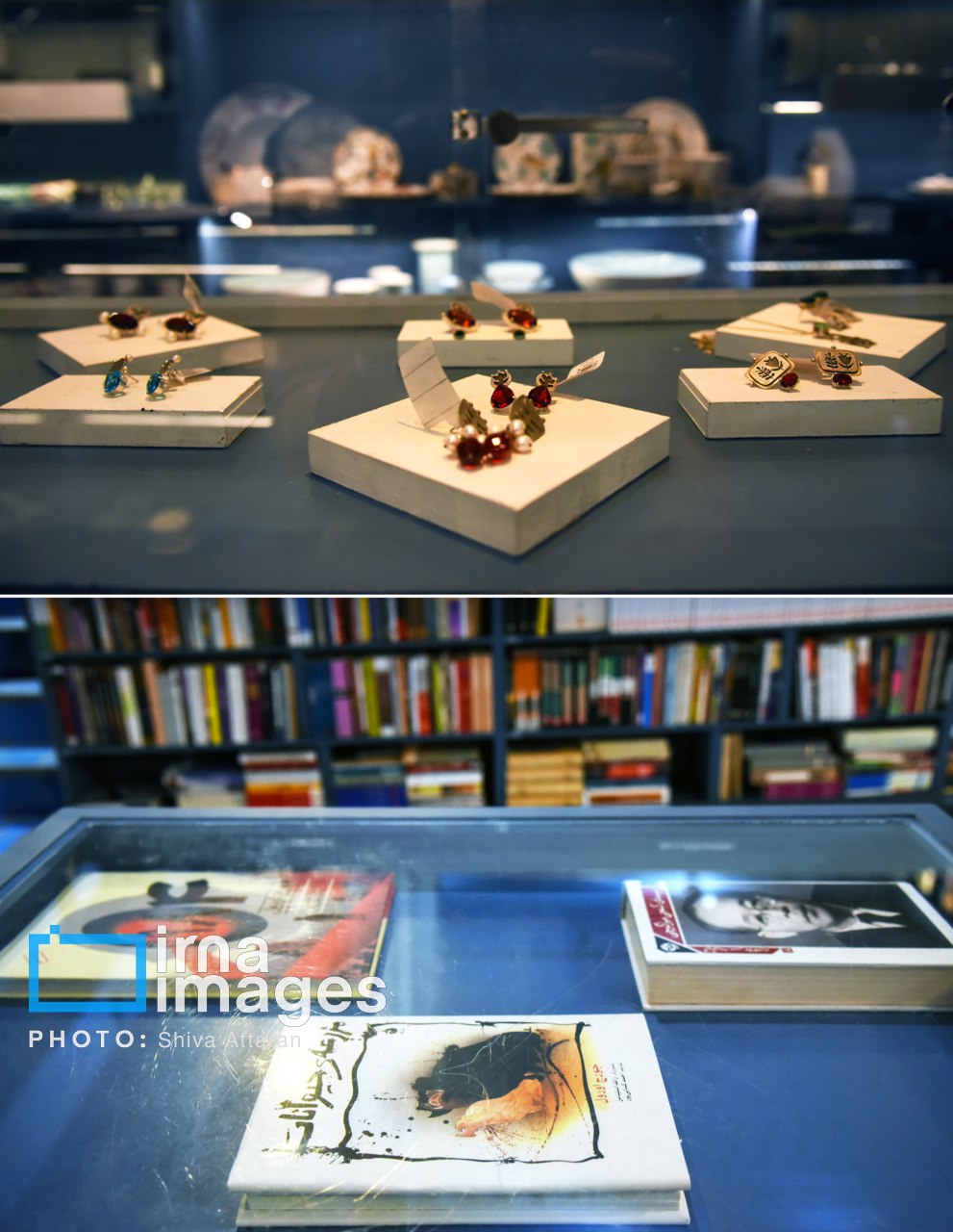 همنشینی کتاب با لیوان و زیورآلات