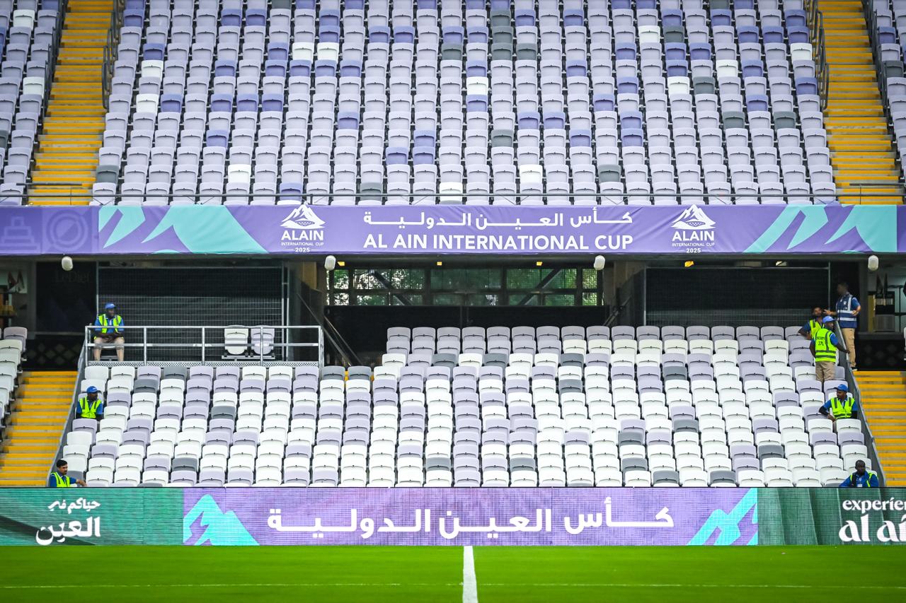 تصاویری از ورزشگاه هزاع بن زاید امارات پیش از مصاف امشب تیم های ایران و ازبکستان