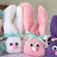 خرگوش عروسکی با حوله