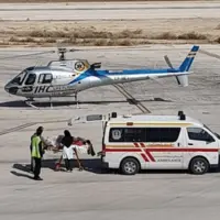 اورژانس هوایی لامرد یک بیمار را از عسلویه به بیمارستان بندر لنگه رساند