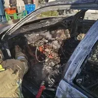 آتش سوزی ناگهانی پژو پرشیا در میدان آزادی