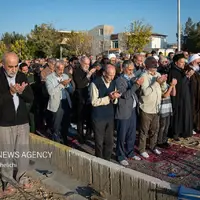 عکس/ اقامه نماز طلب باران در شاهرود