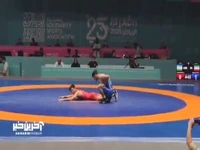 سعید اسماعیلی با اجرای دو فن زیبای ۴ امتیازی مقابل حریف ازبکستانی راهی فینال شد