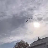 ترامپ با جنگنده‌های اف-۳۵ و اف-۲۲ از بن سلمان استقبال کرد