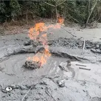 فوران گل‌فشان در جنوب تایوان