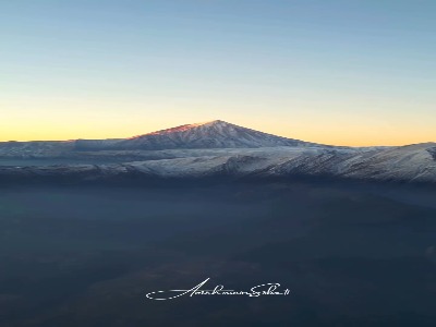 اولین برف روی قله دماوند نشست