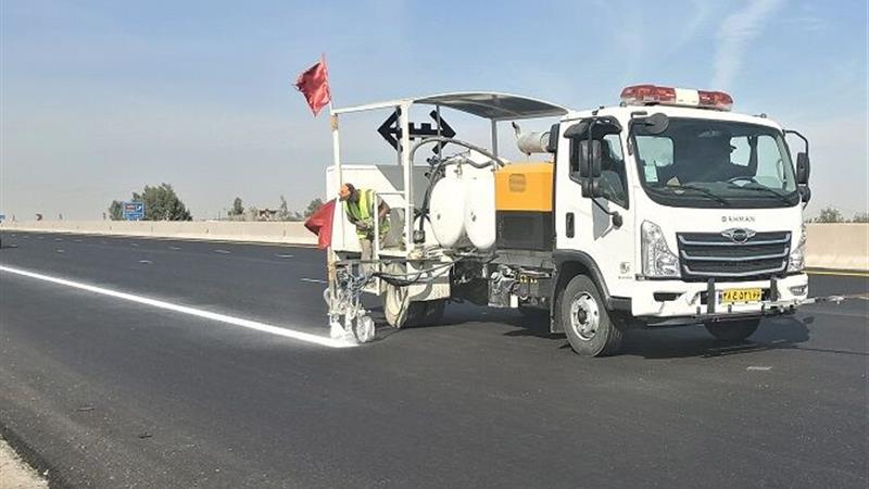 خط‌کشی آزادراه قم - کاشان عملیاتی شد