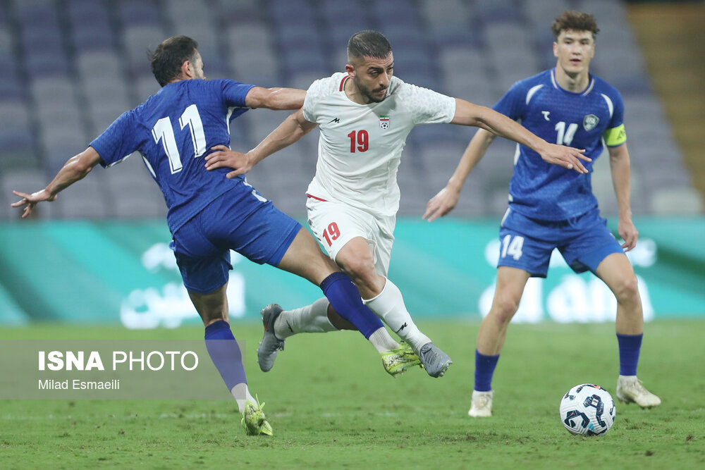 عکس/ تورنمنت العین امارات؛ دیدار تیم های ملی فوتبال ایران و ازبکستان