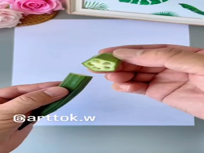 با بامیه حتما این کاردستی جالب رو درست کنید 