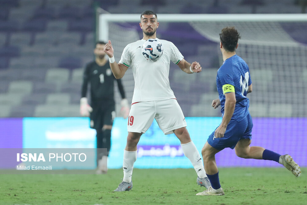 عکس/ تورنمنت العین امارات؛ دیدار تیم های ملی فوتبال ایران و ازبکستان