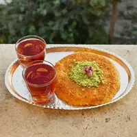 دستور تهیه کنافه با شربت زعفرانی داغ