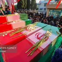 عکس/ مراسم استقبال از شهدای گمنام دفاع مقدس در یزد