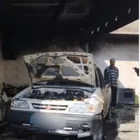 عکس/ حریق خودرو در محله سورو بندرعباس 