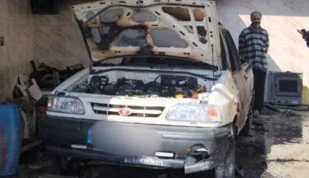 عکس/ حریق خودرو در محله سورو بندرعباس 