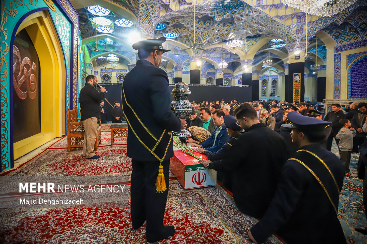 عکس/ مراسم استقبال از شهدای گمنام دفاع مقدس در یزد