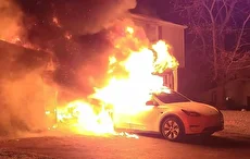 لحظه هولناک انفجار باطری خودروی برقی چینی