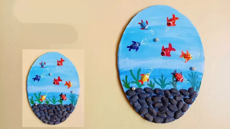 یه کاردستی دریایی قشنگ با پسته و گواش