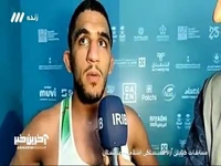 رحمان عموزاد پس از راهیابی به فینال: با تمام وجودم برای مردم ایران و پرچم کشورمون می‌جنگم