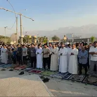 اقامه نماز طلب باران در عسلویه و نخل تقی 