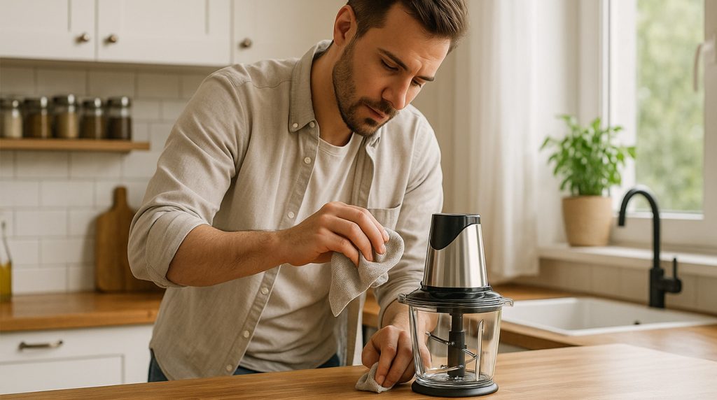 ترفند تمیز کردن غذاساز بدون دردسر و بدون بریدن دست