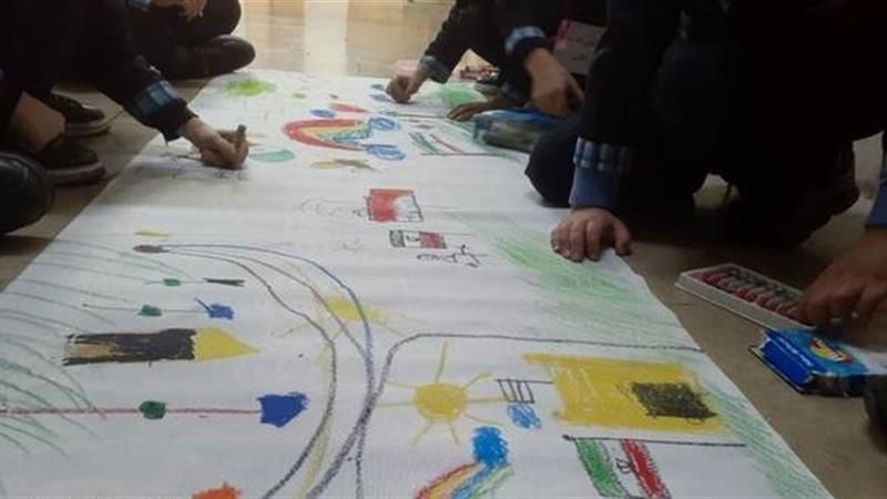 برگزاری مسابقه نقاشی همگانی در روستای گردکوه
