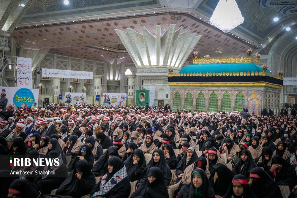 گردهمایی دانشجویان و طلاب بسیجی با حضور رئیس مجلس شورای اسلامی