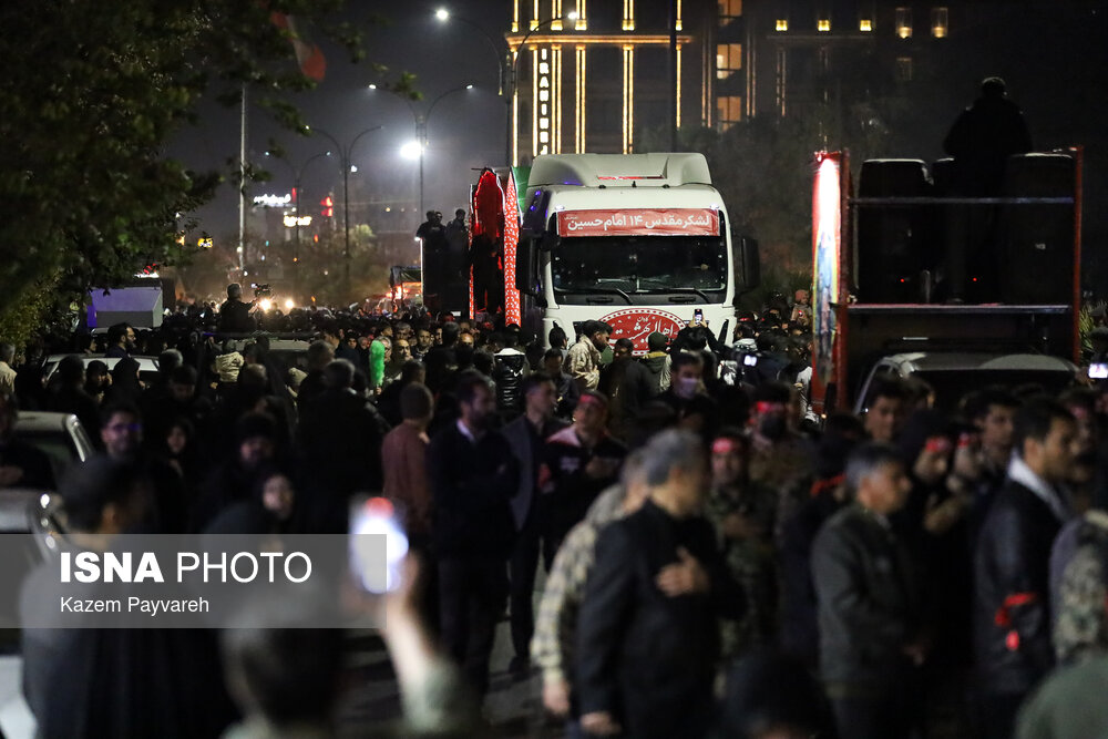 عکس/آیین استقبال از پیکرهای مطهر شهدای گمنام ،کاشان