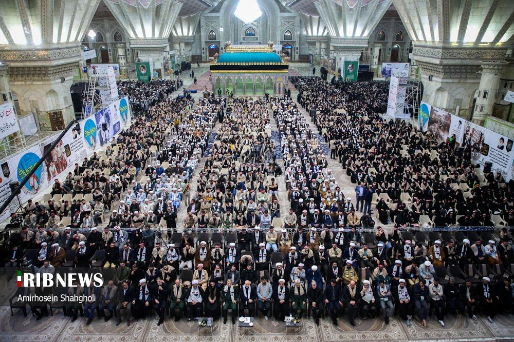 گردهمایی دانشجویان و طلاب بسیجی با حضور رئیس مجلس شورای اسلامی